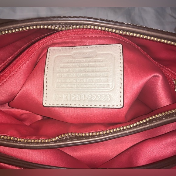 LN Coach Purse with Pink Satin on inside. - Picture 3 of 5